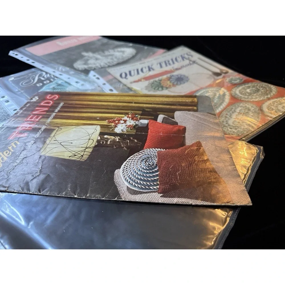 Vintage 50s Crochet Books Lot of 5 Ruffled Doilies Quick Tricks Lace Trends